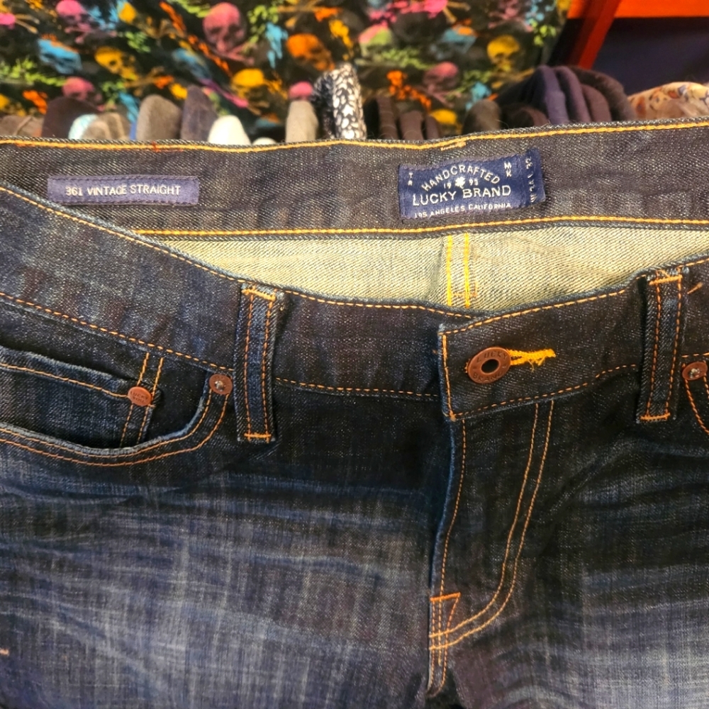 Lucky Brand, 34 X 32, Blue Dark Wash